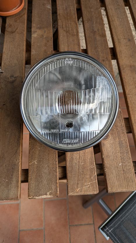 Scheinwerferglas mit Reflektor und Chromring RV 50
