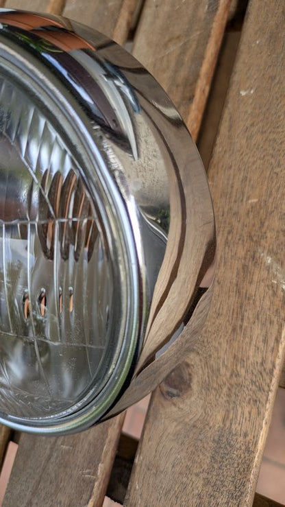 Scheinwerferglas mit Reflektor und Chromring RV 50