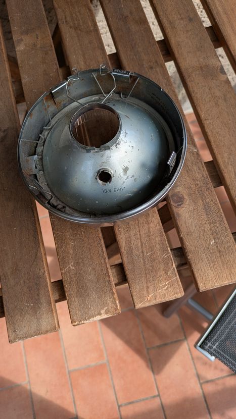 Scheinwerferglas mit Reflektor und Chromring RV 50